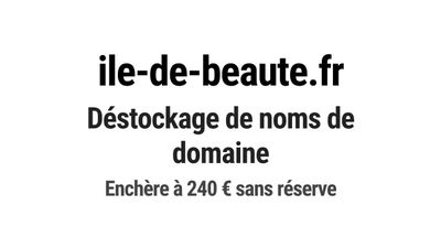 Nom de domaine ile-de-beaute.fr.