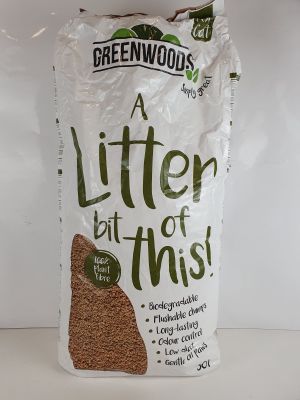 GREENWOODS - Litière pour chat - Fibres végétales 30L - Aggl…