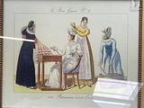 a picture of a picture of a woman playing a game of harp