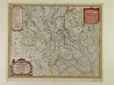 une ancienne carte du comté de Somerset, en Angleterre, indiquant ses routes et ses villes