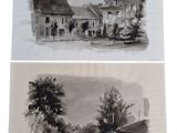 deux photos en noir et blanc représentant une maison et un arbre