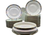a lot of plates that are stacked on top of each other