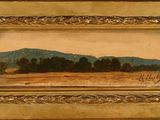 an image of a painting of a landscape in a gold frame