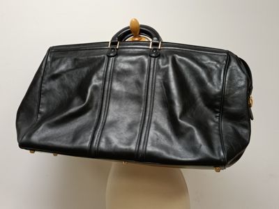 Dini FRRENZE Italy - Grand sac de voyage peau de gant noir s…