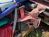 a pile of assorted items sitting on top of a pallet