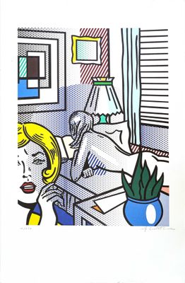 Roy Brillat, « Femme au lit avec un chat », 1989