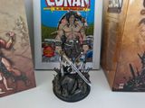 two boxed boxes of conan the barbarian and a statue of conan the barbarian