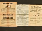 an old newspaper advertises the birth of a baby boy