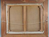 an old picture of a window with a rope hanging from it ' s side