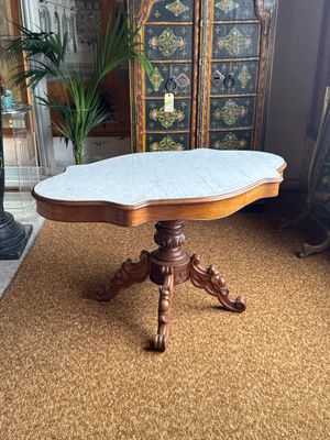 an image of a table with a marble top