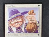 a picture of a card with a picture of a man holding a bag