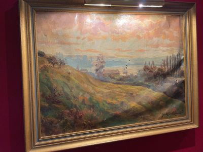 a picture of a painting hanging on the wall