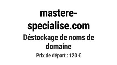 Nom de domaine mastere-specialise.