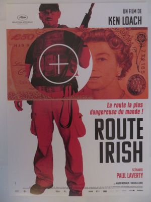 On voit ici l'affiche du film « Route to the Irish ».
