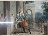 une photo d'un tableau représentant un homme et une femme en train de danser