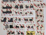 a picture of a picture of a wall made out of postcards