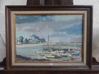 une image d'une peinture de bateaux sur l'eau