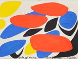 an image of a painting of colorful shapes on a white background