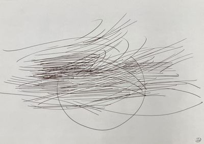 une image représentant un dessin composé d'une ligne noire et blanche sur une feuille de papier