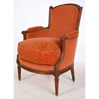 JACOB Georges. PAIRE DE BERGERES LOUIS XVI à chapeau en bois… (photo 2)