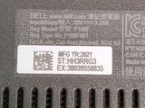 a close up of a label on the back of a computer