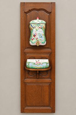 a picture of a wall mounted cabinet with a vase on it