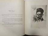 an open book with a picture of a man in a hat
