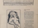 the front page of a german newspaper with a drawing of a naked woman