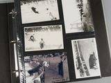 a black and white photo of a book with pictures on it