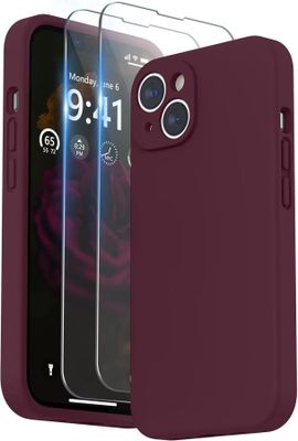 the back of a purple iphone 11 case with a clear screen