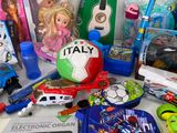 a lot of toys that are on the table