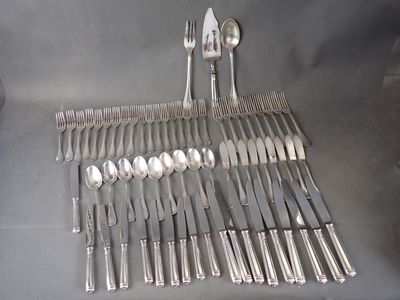 CHRISTOFLE Partie de ménagère en métal argenté, modèle Malmaison, comp - Photo 1