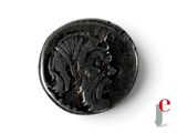 a close up of a coin with a lion on it