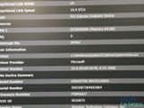 a lot of information on the display of the computer