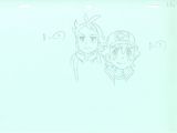 drawing of a couple of people standing next to each other in front of a whiteboard