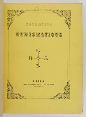 un livre jaune avec un titre en noir et blanc