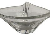clear glass bowl on a white background with a white background