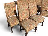 set of six victorian style upholstered dining chairs with floral upholstered upholstered seats