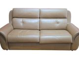 leather loveseat with reclining function and adjustable headrests