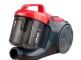 une image représentant un aspirateur rouge et gris sur fond blanc