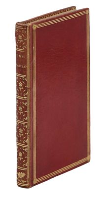 a red book with gold trim and a gold border