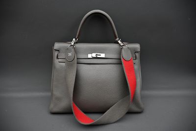 Hermès - Sac Kelly Amazone 35 en cuir taurillon Clémence cou…