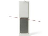 an image of a white object with a red line on it