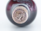 a close up of a wine bottle with a label on it
