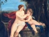 une image représentant un tableau où figurent deux femmes et un garçon