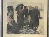 une photo d'un groupe de personnes avec des parapluies sur la plage