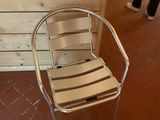 a chair that is sitting in front of a counter