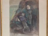 an image of a painting of a man and a woman in a field