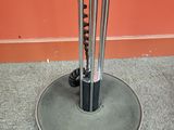 a lamp that is on a stand on the floor