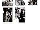 several black and white photos of a woman and a man